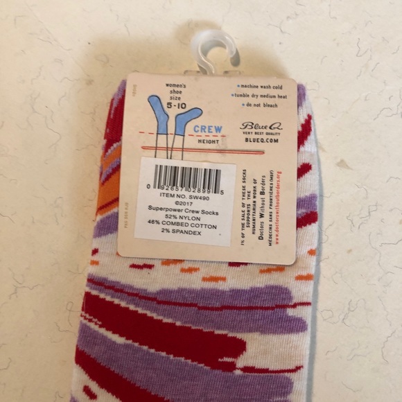 Blue Q “I’m a girl. What’s your superpower?” Socks NWT - Picture 6 of 6